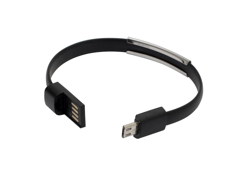 Bransoletka kabel USB Bracelet, czarny 