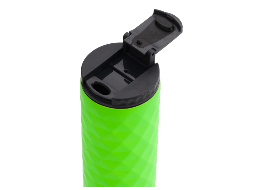 Kubek termiczny zielony 450 ml z logo – stal nierdzewna