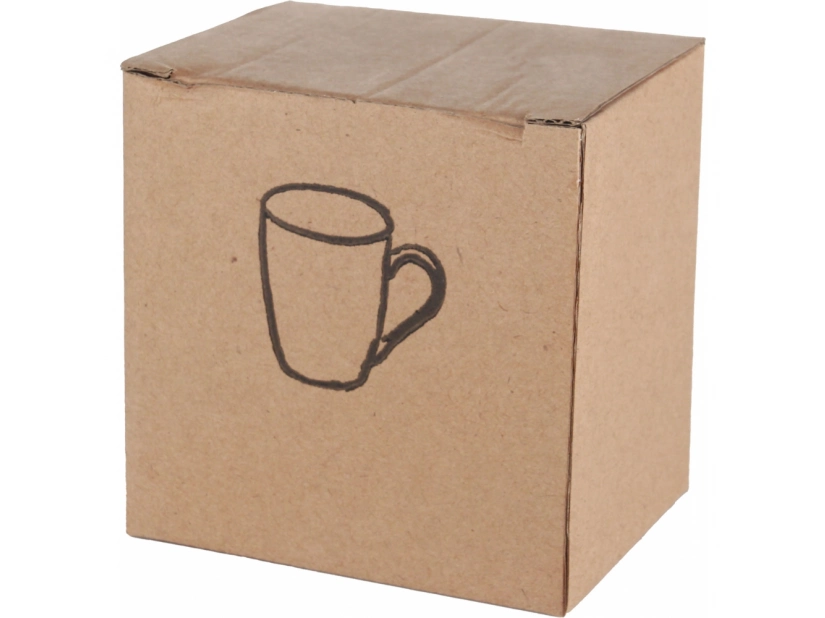 Gumowany kubek ceramiczny, możliwy z grawerem logo - żółty kolor