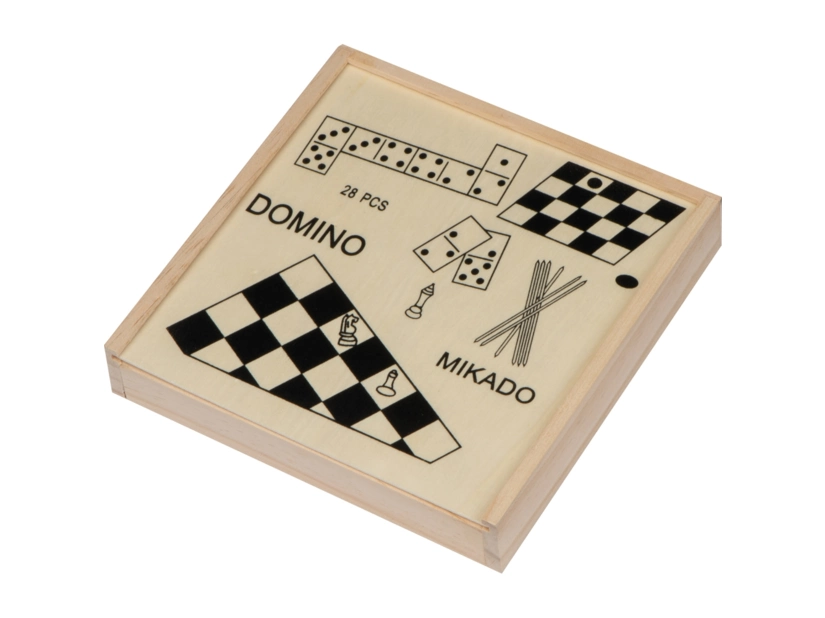 Zestaw Gier: Szachy, warcaby, mikado, domino