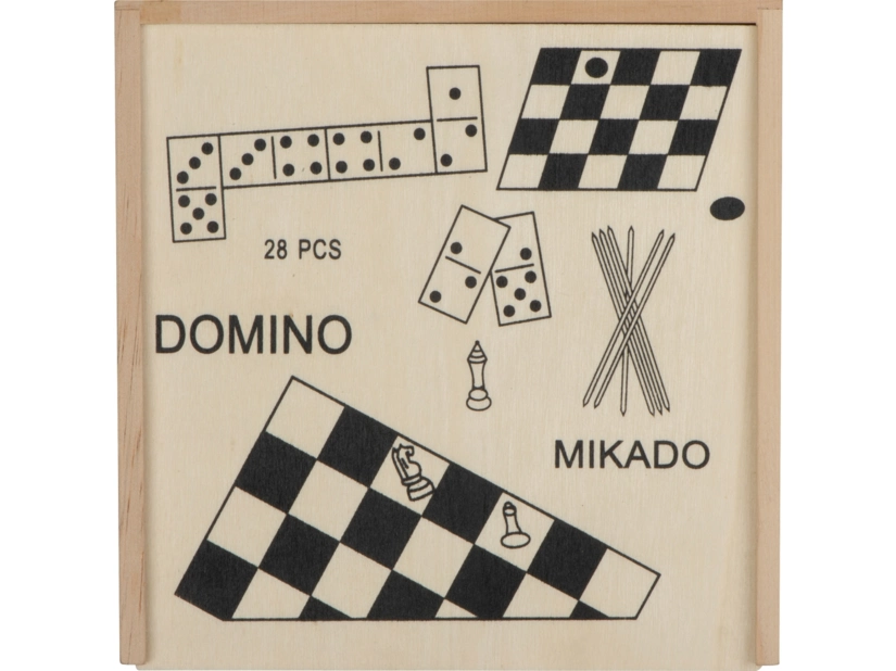 Zestaw Gier: Szachy, warcaby, mikado, domino