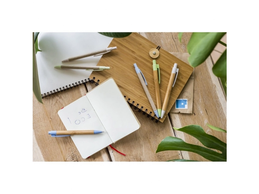 Długopis z papierowym trzonem, niebieski