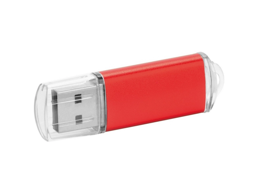 Czerwony pendrive reklamowy z logo, metal+ABS, USB 2.0/3.0