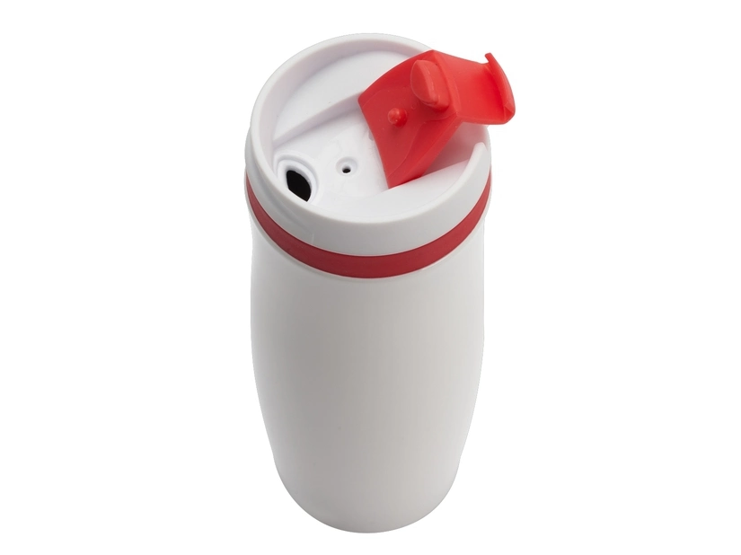 Kubek izotermiczny Viki 390 ml, czerwony/biały 