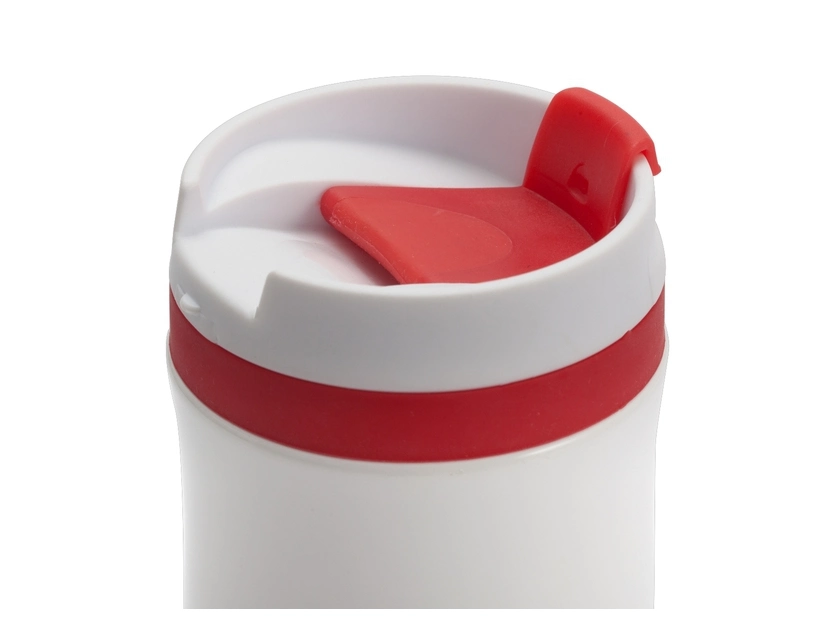 Kubek izotermiczny Viki 390 ml, czerwony/biały 