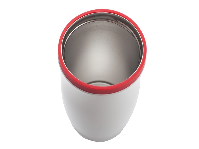 Kubek izotermiczny Viki 390 ml, czerwony/biały 