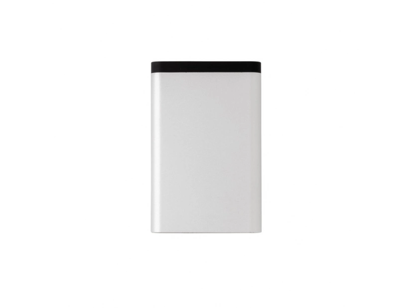 Kieszonkowy power bank 10000 mAh do nadruku logo - srebrny kolor