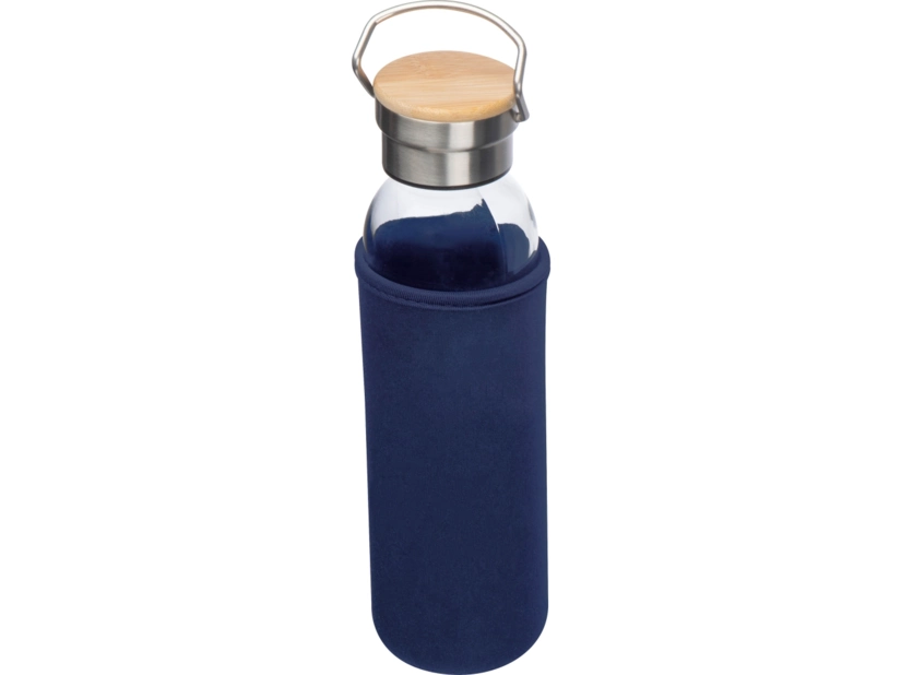 Szklana butelka w granatowym etui 600ml