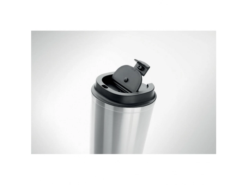 Dwuścienny kubek  ze stali nierdzewnej,  350 ml, srebrny