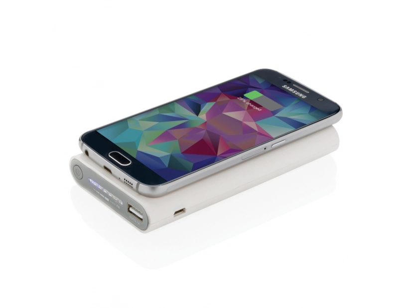 Power bank z przyssawką, 8000mAh, ładowanie indukcyjne bezprzewodowe