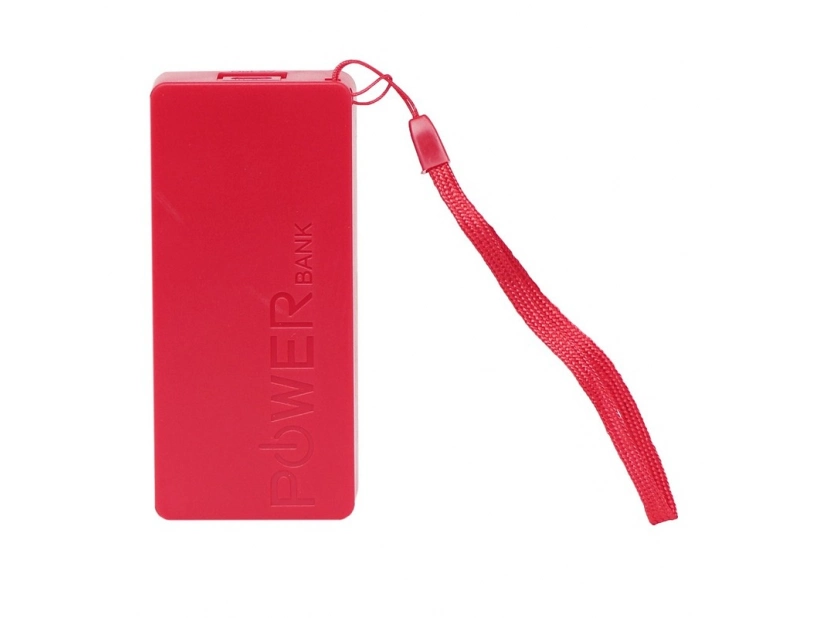 Powerbank reklamowy czerwony ABS z własnym logo – 4000 mAh