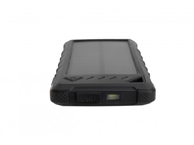Solarny power bank Schwarzwolf czarny 8000 mAh z logo