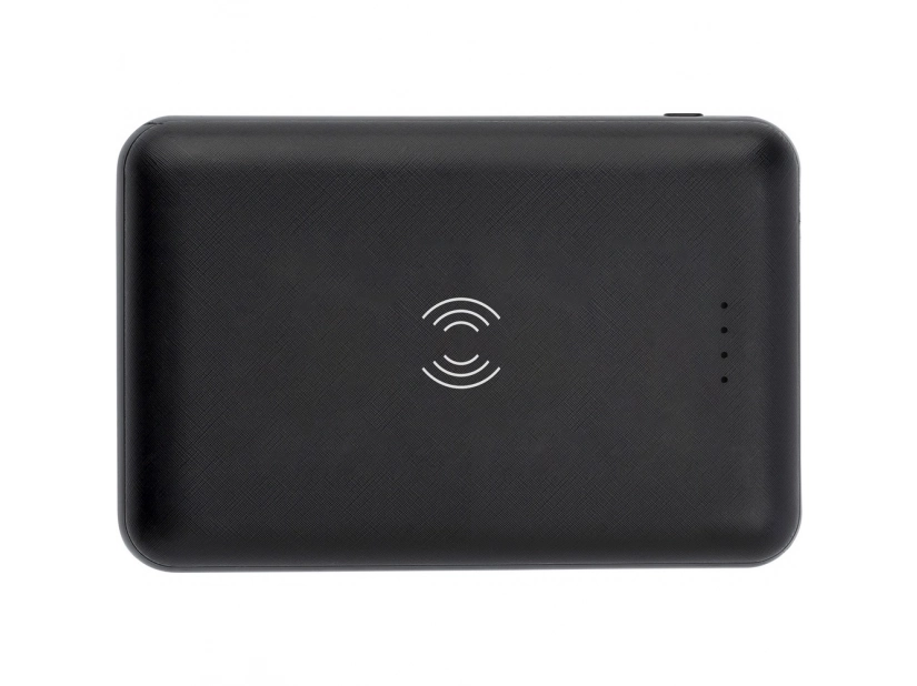Czarny bezprzewodowy power bank 5000 mAh