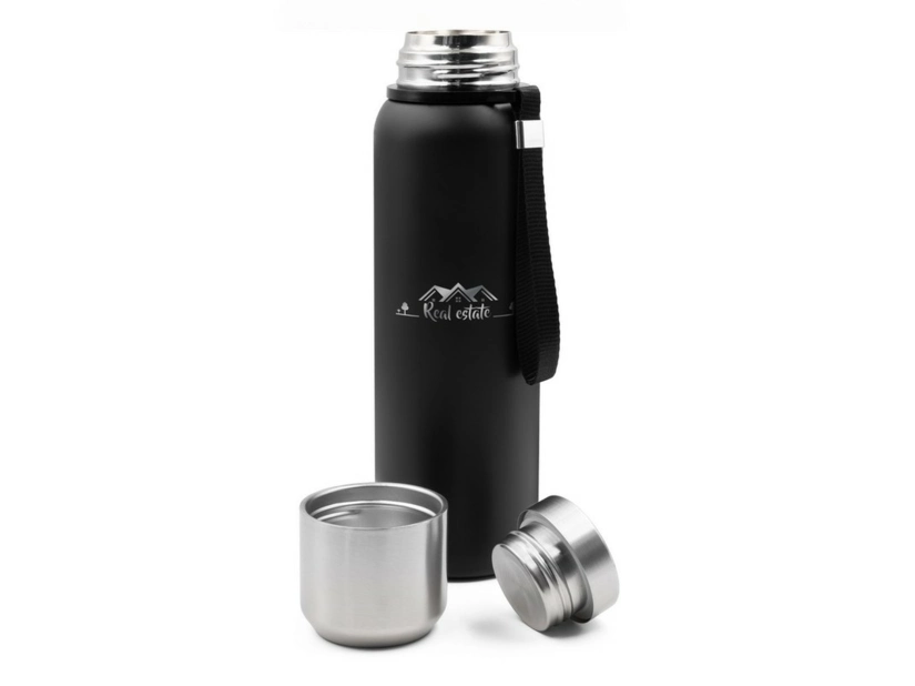 Termos 750 ml, czarny, grawer logo