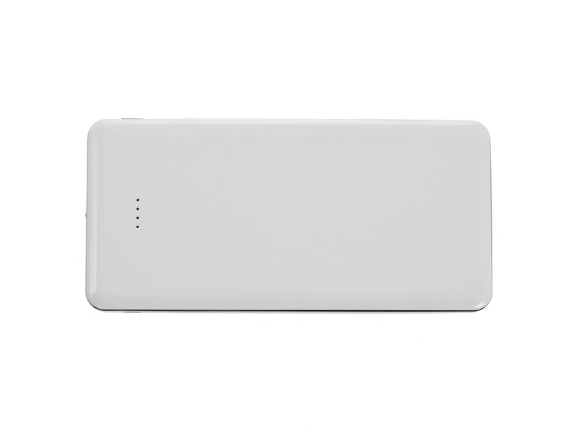 Powerbank biały 12000 mAh z logo firmy,@ dwa porty USB