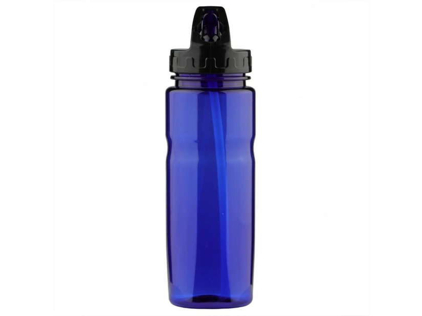 Granatowa Butelka z tritanu ze słomką 650 ml