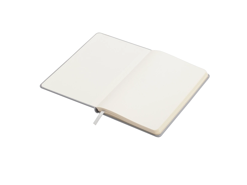 Notatnik 130x210/80k kratka Sheen,z narukiem, szary 