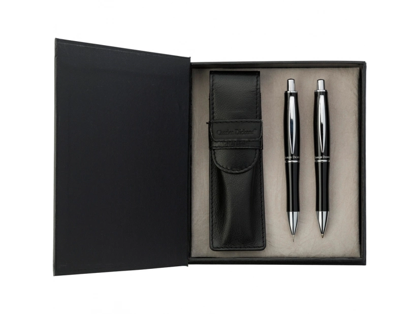 Zestaw Charles Dickens, ołówek mechaniczny, długopis oraz etui