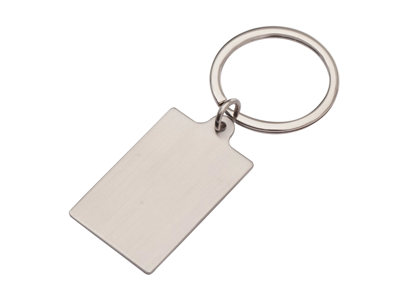 Brelok do kluczy w srebrnym kolorze z możliwością graweru