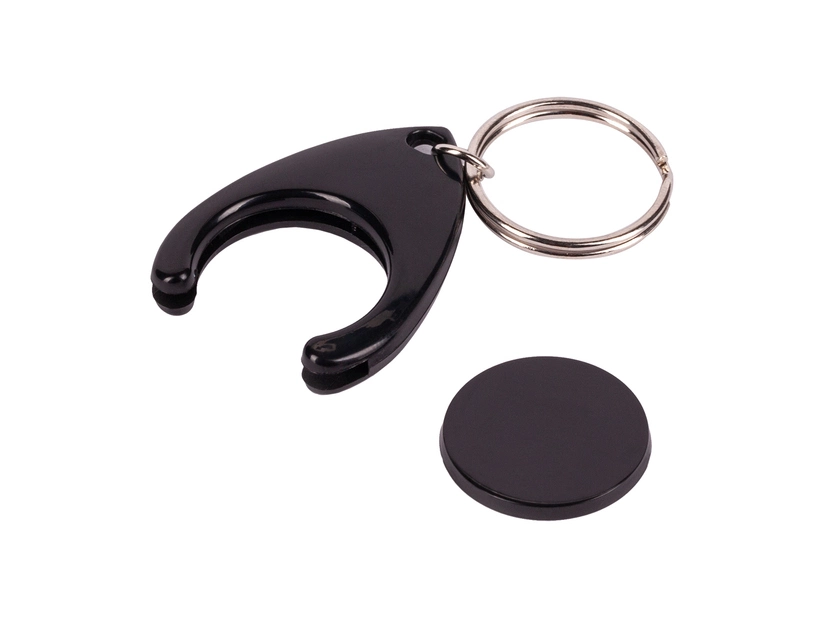 Przydatny brelok z żetonem Chip, czarny 