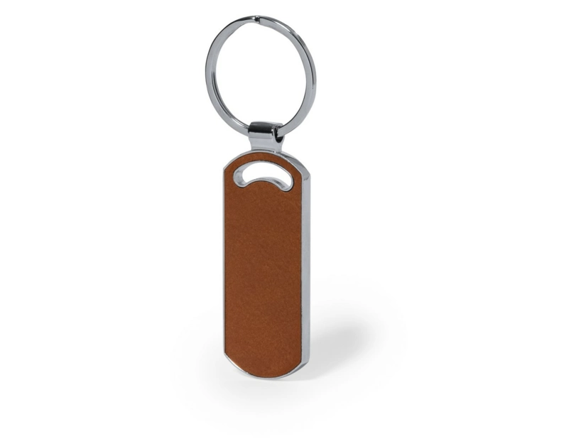 Prostokątny Brelok do kluczy ze skóry z recyklingu